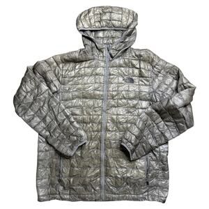 THE NORTH FACE USED TNF PUFFER PUFFY JACKET HOODIE LARGE WINDBREAKER HIKING L